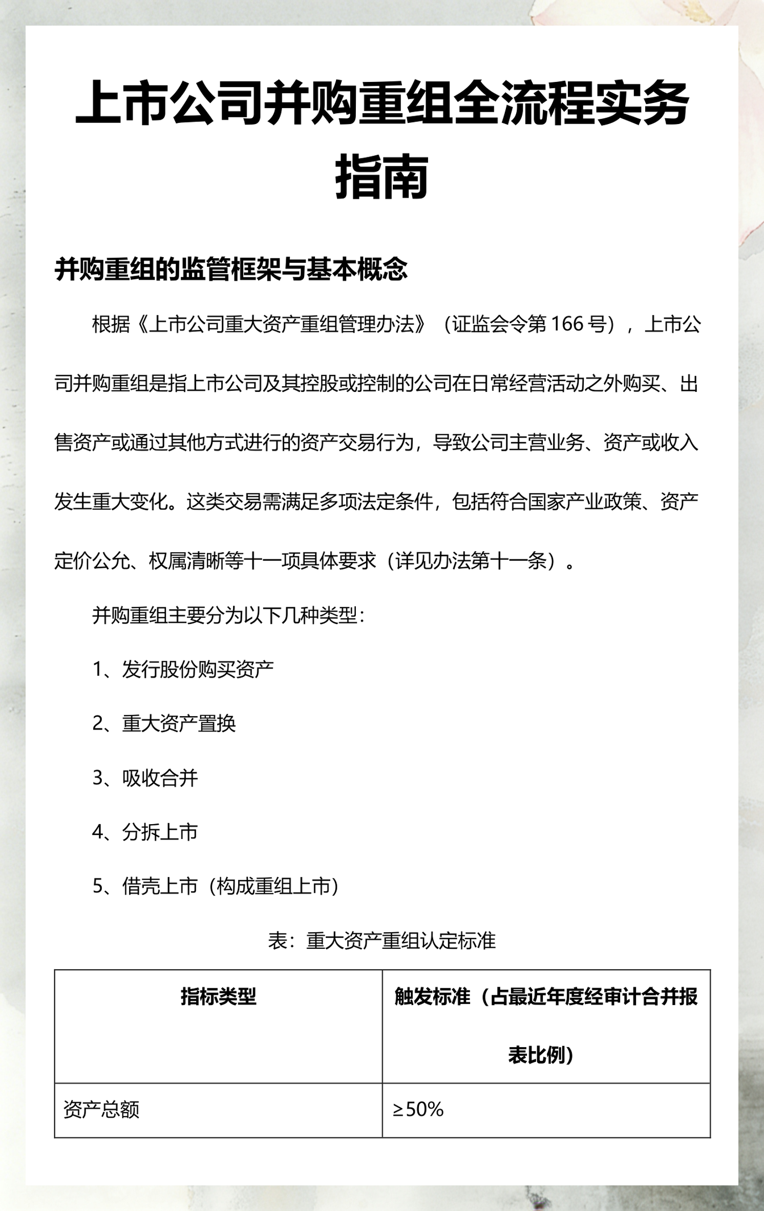 并购重组顾问服务(并购重组财务顾问业务的基本流程)